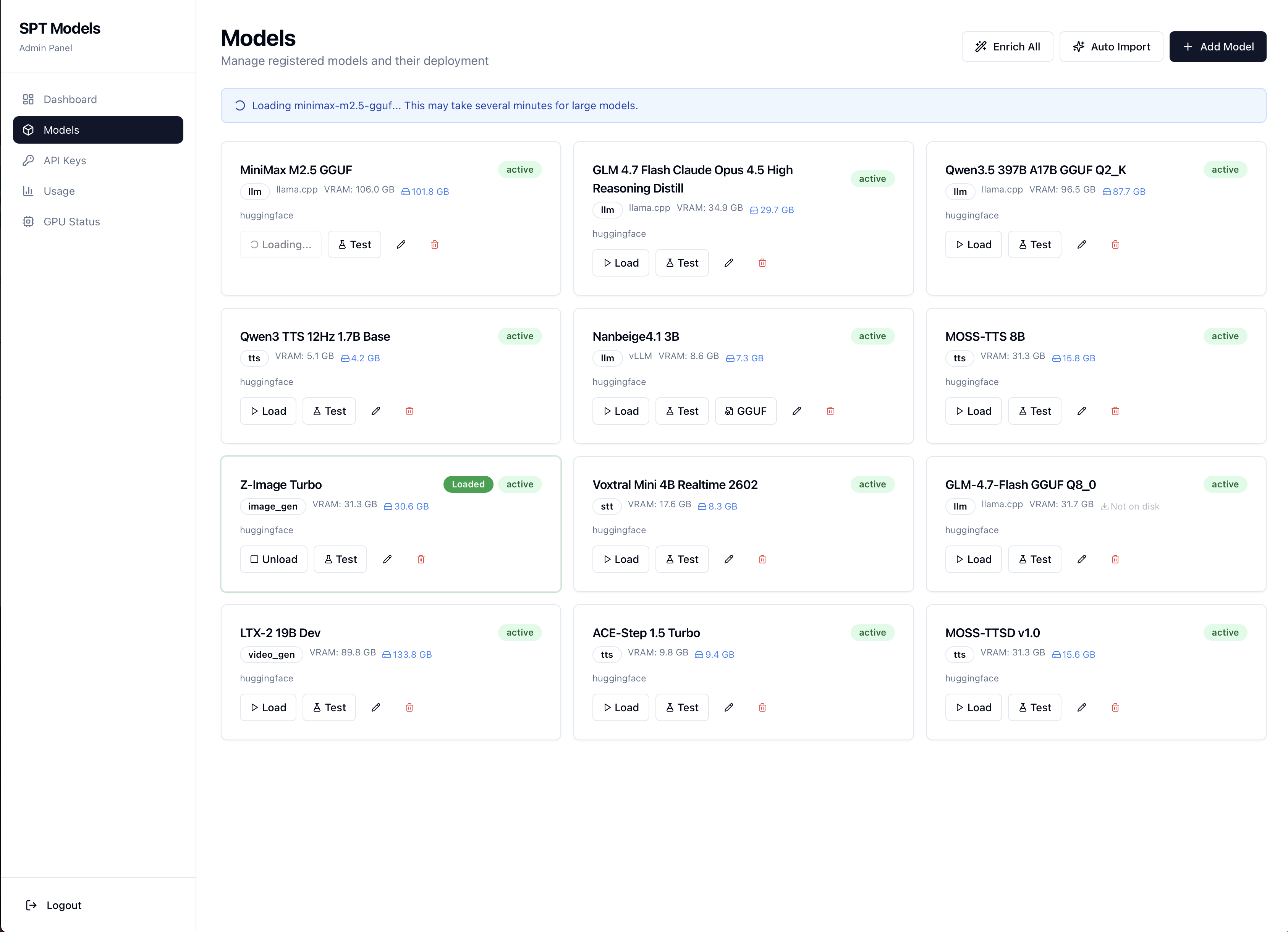 SPT Models — Models page